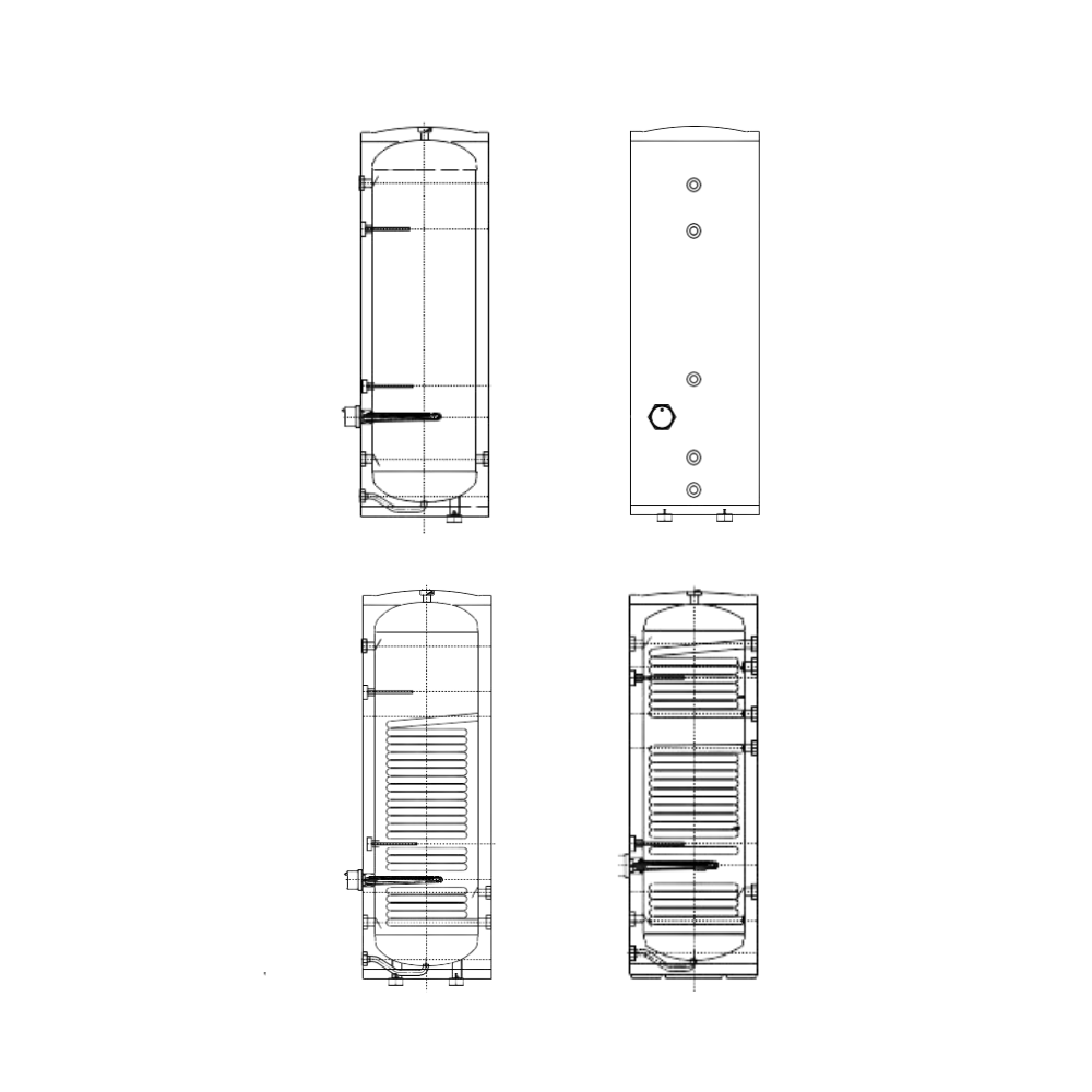 INOX RVS Buffervat - 300L