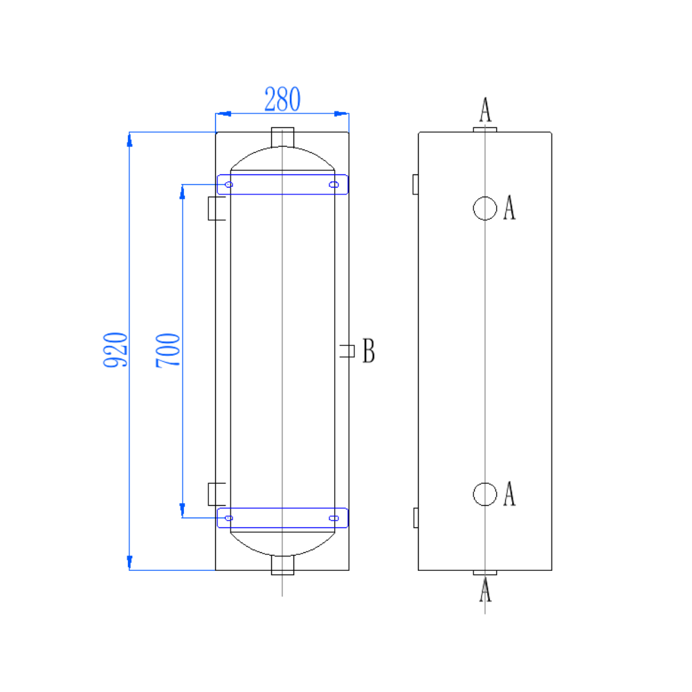INOX RVS Buffervat - 32L