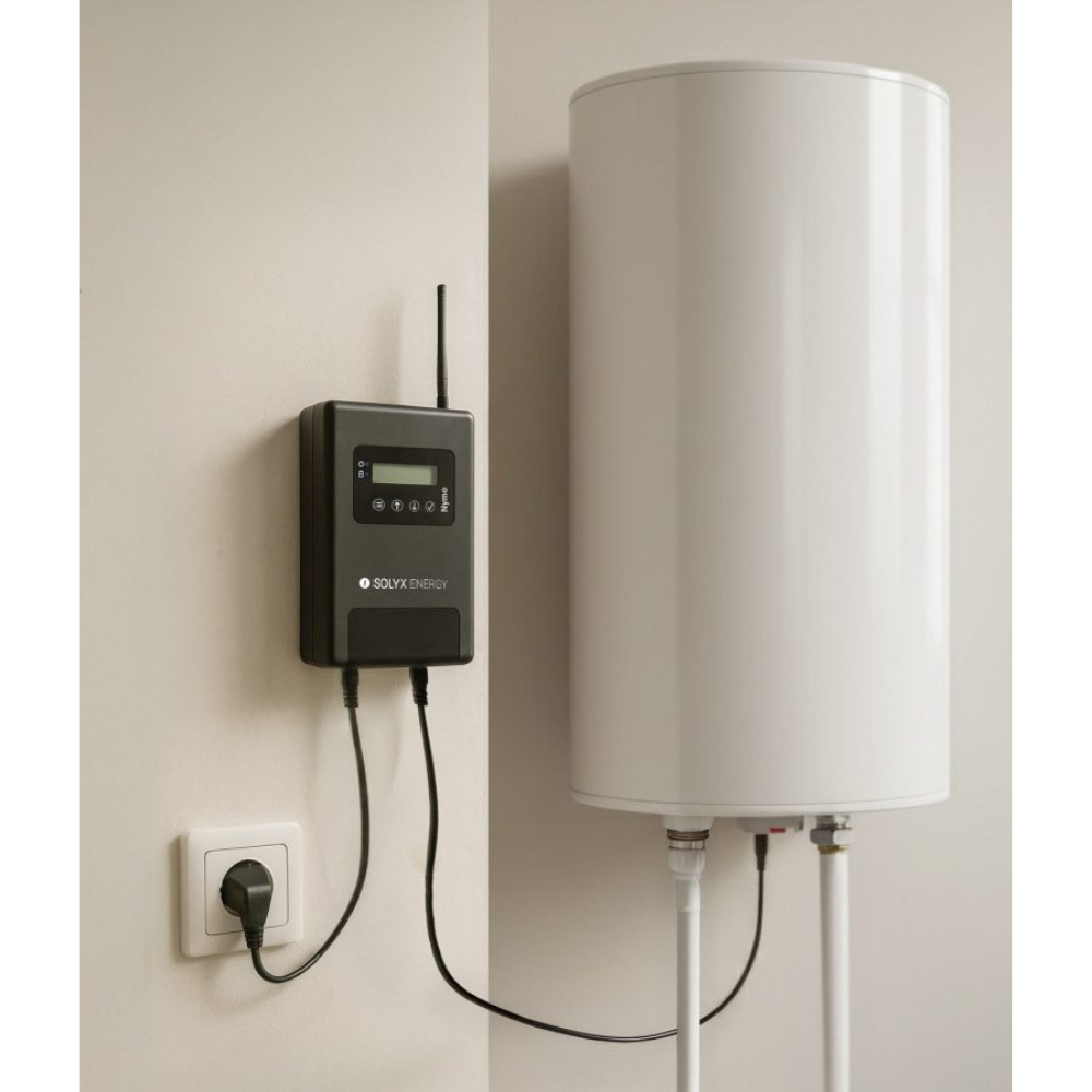 Elektrische boiler met slimme zonne energie regeling voor maximaal eigen verbruik